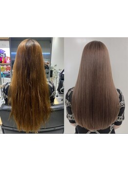 【ブリーチ毛にもオススメ】《オージュア》最高峰髪質改善トリートメント導入サロン*質感柔らかな絹髪へ♪