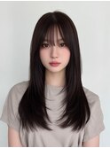 韓国ヘアーハッシュカットレイヤーカットグレージュブリーチ無し