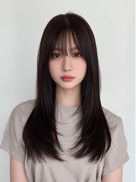 エイチバイシオミエイチ 神戸三宮(H by shiomi H) 韓国ヘアーハッシュカットレイヤーカットグレージュブリーチ無し