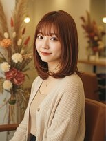 ラファンス 栗林店(LaFENCE) ミディアム/ナチュラルレイヤーカット/くびれ/大人女性/ボブ