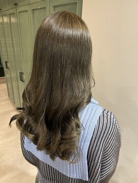 ヘアサロン ナノ(hair salon nano) ミディアムヘア/オリーブグレージュ/オリーブ/イルミナ/艶髪