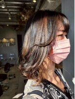 ジェコ ブラン(gecko. brun) 抜け感ミディ/顔周りレイヤー/ハイライトカラー #武蔵小山美容室