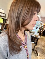 ヘアーループレル(Hair ruup Rell design works)&nbsp;* ブリーチなしオリーブグレー×ロングレイヤー
