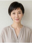 ショートヘア/ショートボブ/40代/50代/白髪染め/白髪ぼかし