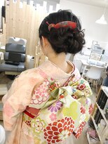 ロカット サロン(Roquat Salon)&nbsp;振袖着付けシニヨンアレンジ【ヘアアレンジ 立川/八王子/立川】