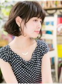 ★オリーブアッシュのガーリーゆるふわ小顔ボブ20代30代40代★7