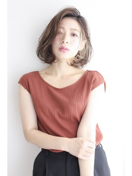 クラン(Chlan) オリーブカラーで軽めBob/ハイライトカラー 【摂津本山/芦屋】