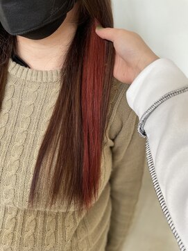 ボアップ 新居浜店(boappu) #インナー #カラー #レッド #プルエクステ