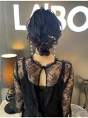 アップスタイルヘアセット