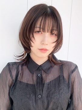 アルバム 池袋(ALBUM) ミディアムウルフスタイル_ショコラアッシュヘルシー_79318