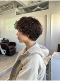 前髪パーマ/ショートヘア[表参道/髪質改善/ハイライト]