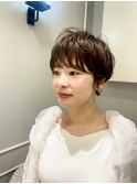 パーマショート/30代ショート/銀座/大人ショート