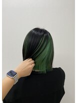 ビューティーサロン クロス(CROSS)&nbsp;アンブレラカラー/グリーン/デザインカラー/個性派/ブリーチ