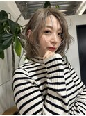 ボブ×ミルクティーベージュ