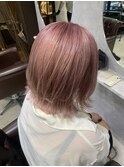 ピンク、ミルクティー、ブリーチカラー