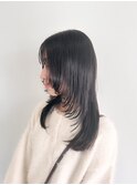 20代30代40代◎透明感前髪パーマサイドバング小顔カット段カット