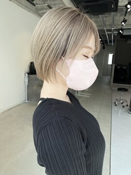 セイル(Sail) ミルクティーベージュ×ショートボブ[淡路駅]