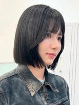 ニトバイアンキシム(nit by ahnkism)&nbsp;ボブミルクティーベージュブリーチダブルカラー堀江