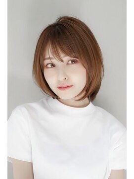 ギークス(GEEKS) 【GEEKS渋谷】顔周りレイヤー/ボブウルフ/冬ヘア/ライトブラウン