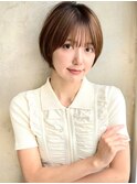 似合わせ ショート ボブ 30代 40代 小顔 新宿 ひし形 前上がり