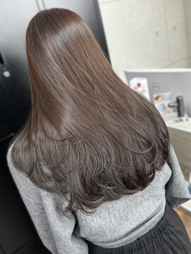 スターズ 柏(STARS) 艶髪　レイヤーカット　ブラウンベージュカラー　艶カラー