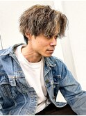 【垢抜け】ブラウンハイライトツイスパセンターパート