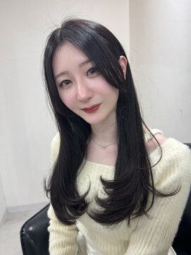 クレム 博多駅店(ChLem) 顔まわりレイヤー 艶カラー 暗髪 韓国風 髪質改善 福岡美容室