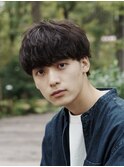 束感マッシュ/無造作パーマ/ツーブロック