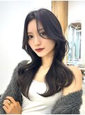 韓国ヘア　2wayバング  レイヤーカット くびれヘア  顔周り/