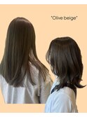 ブリーチ無し♪トレンドカラーオリーブベージュ【AKINO】