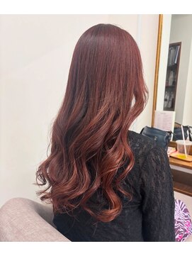 ツーバイヘアーズチーク(2 by hair. s chic) デジタルパーマ×オレンジブラウンカラー