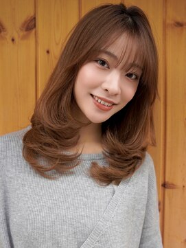 【buZon高田馬場】柔らかセミディ/ミディアムレイヤーカット