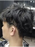 サーフカール/刈り上げセンターパート/フェザーパーマ
