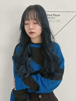 イロウ 山口どうもん店(IROW) ダブルカラー/似合わせカット/ダークブルー/ブリーチカラー