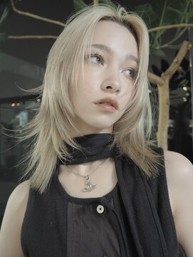 ミンクス渋谷スマートサロン(MINX shibuya smart salon) ミルクティーブロンド×レイヤーカット