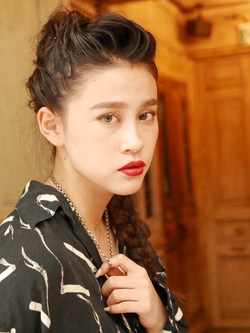 リーゼント風クラシカルアレンジ・ヘアセット・ロング・三つ編み