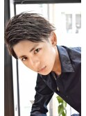 セミウェットサイドパートショートクラウドマッシュ