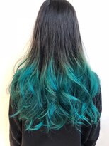 ホワイト(WHITE)&nbsp;エメラルドグラデーション×バレイヤージュ×WHITE草柳