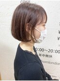 【morio】札幌ボブ まとまるピンクベージュボブ