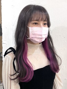 リッカ(RICCA) 【インナーカラー】ブルージュ×チェリーピンク♪