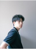 直毛を活かしたセンターパートスタイル