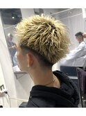 ベリーショート フェードカット 無造作 アップバング