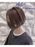Moana#ショートボブ#ベージュブラウン#ミニボブ