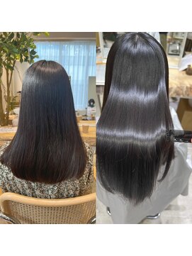 ノイ(noi) 艶ミディアム レイヤーカット 縮毛矯正