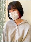 ボブ×インナーカラー