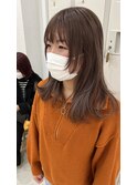 まろやかブラウンベージュ×ふんわりロングウルフ姫カット