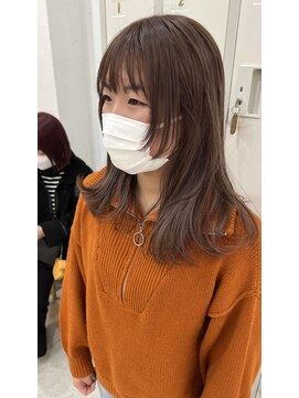 ヘアデザイン ソラ(Sola) まろやかブラウンベージュ×ふんわりロングウルフ姫カット