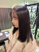 マイ ヘア デザイン 岡崎(MY hair design) 斜めバング/グレージュカラー/シルキーベージュ/岡崎