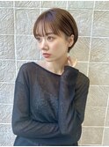 丸みが可愛い大人耳掛けショート　表参道青山　30代40代50代