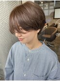 センター分けショート